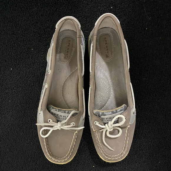 Sperry Top-Sider Women's Sz 10 Gray Leopard Print Boat Shoes Slip-On Loafers - Picture 2 of 2